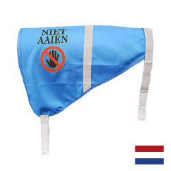 Niet aaien blauw