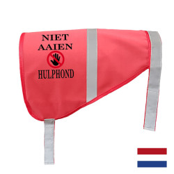 Niet aaien hulphond rood