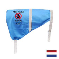 Niet aaien blinde hond blauw